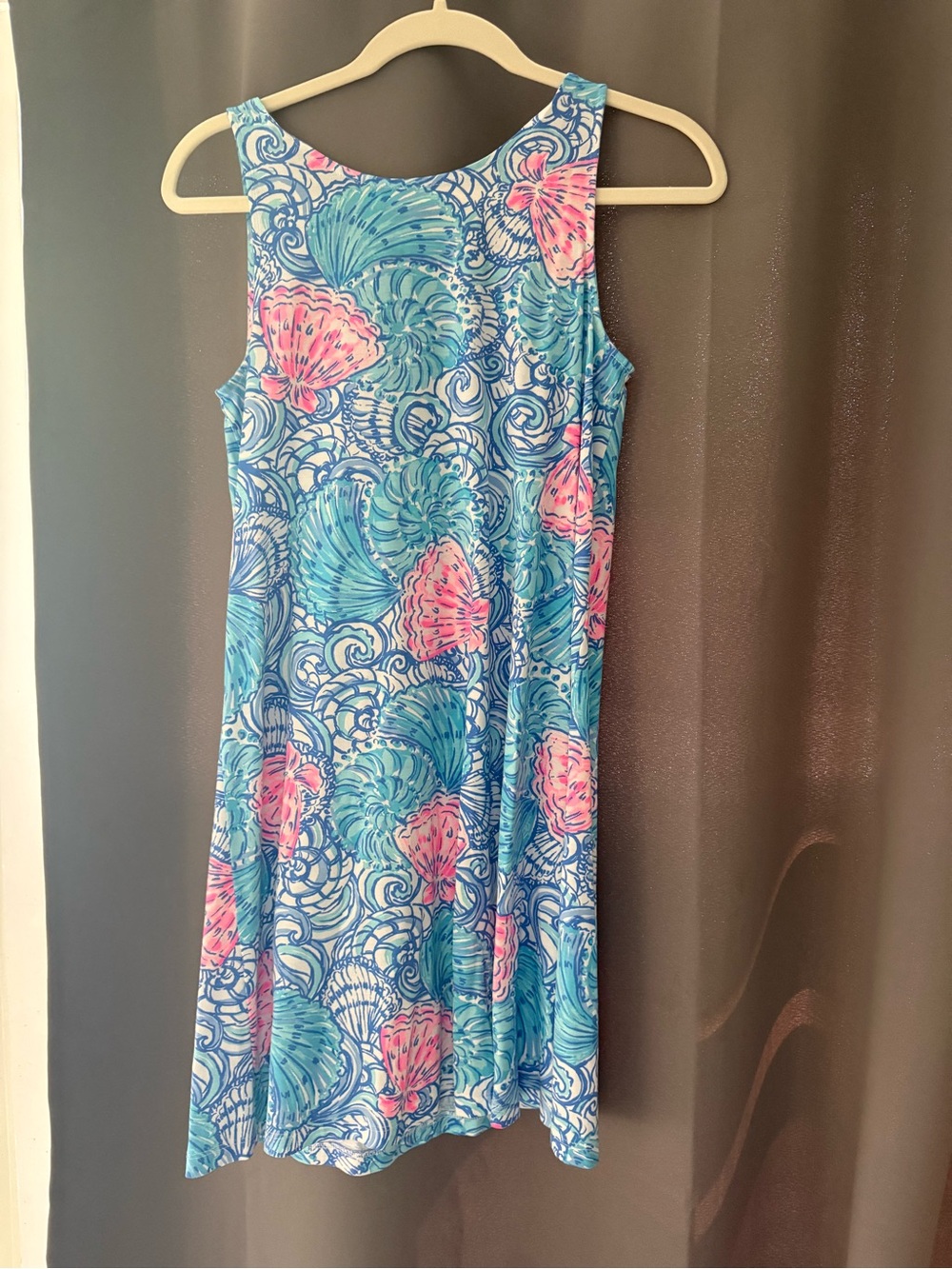 Lilly Pulitzer Sleeveless Midi Dress in Blue & Pink Shell Print